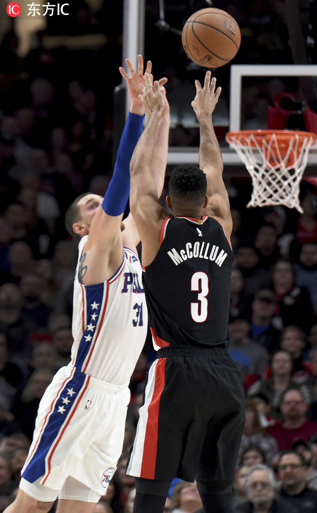 76人逆转天津队,麦科勒姆统治全场 76人逆转天津队,麦科勒姆统治全场